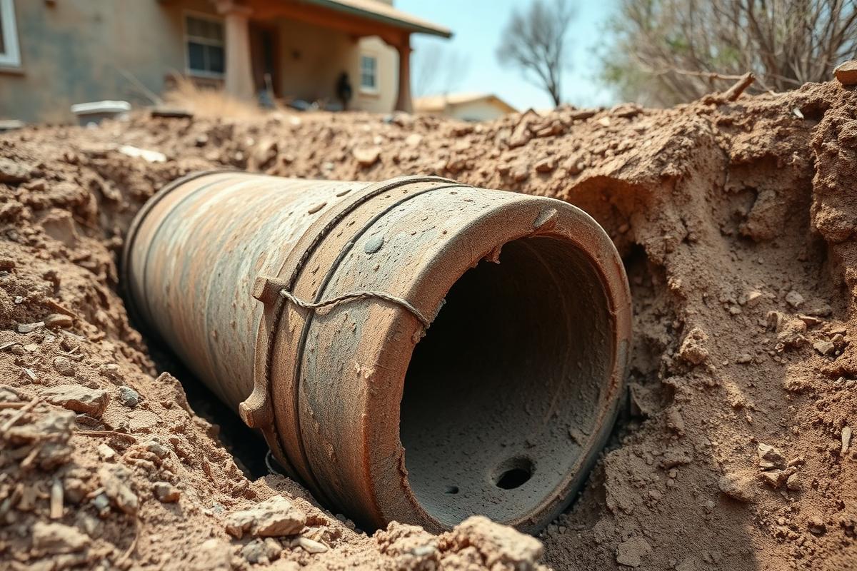 Section of failed original cast iron waste pipe