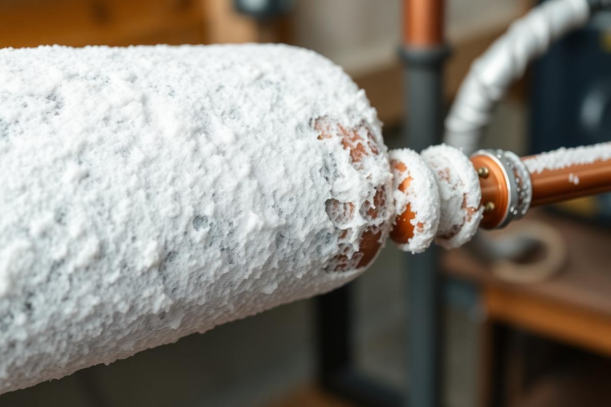 Scale buildup on a heat exchanger from a southwest valley home