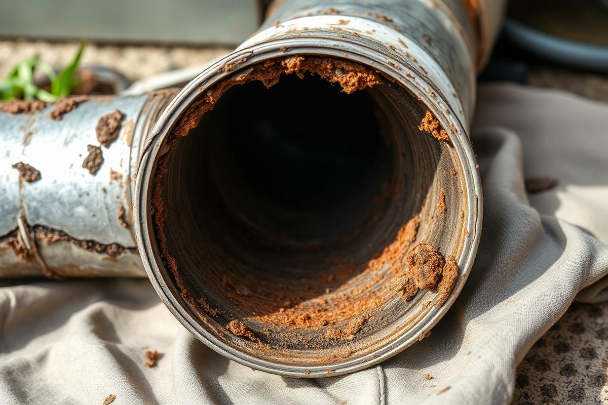 Corroded galvanized supply line removed from a Spring Valley home
